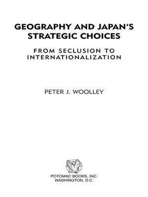 cover image of Geography and Japan's Strategic Choices